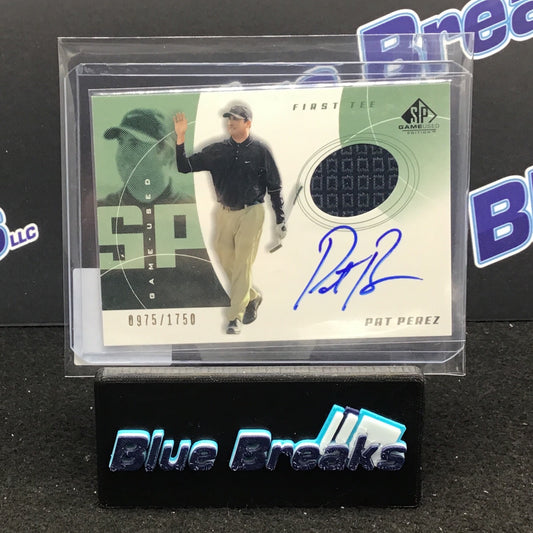 2002 Upper Deck SP Game Used Pat Perez auto 0975/1750 #68 Golf