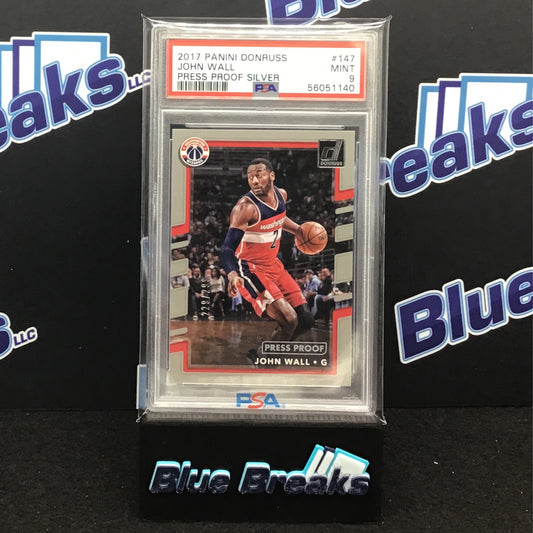2017 Panini Donruss - John Wall - Press Proof Silver 229/299 - Washington Wizards - PSA9