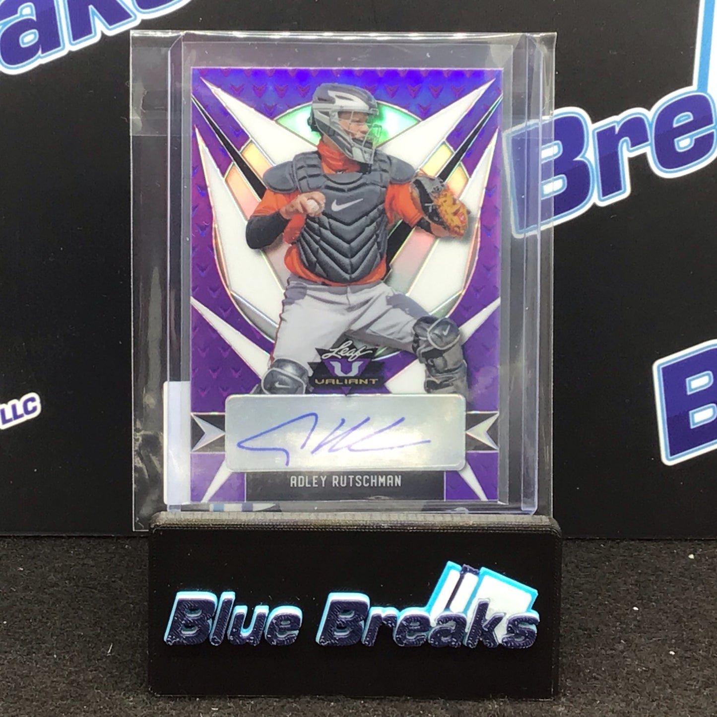 2021 Leaf Valiant purple Adley Rutschman auto 25/50 #BA-AR1 Orioles