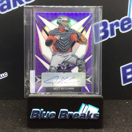 2021 Leaf Valiant purple Adley Rutschman auto 25/50 #BA-AR1 Orioles