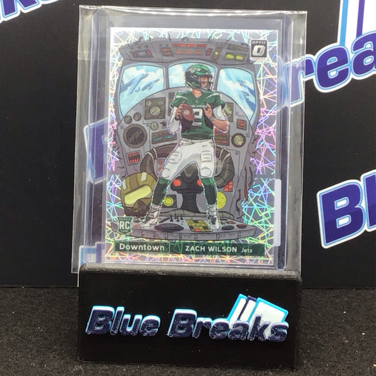 2021 Panini Donruss Optic Zach Wilson Downtown RC DT-34 Jets