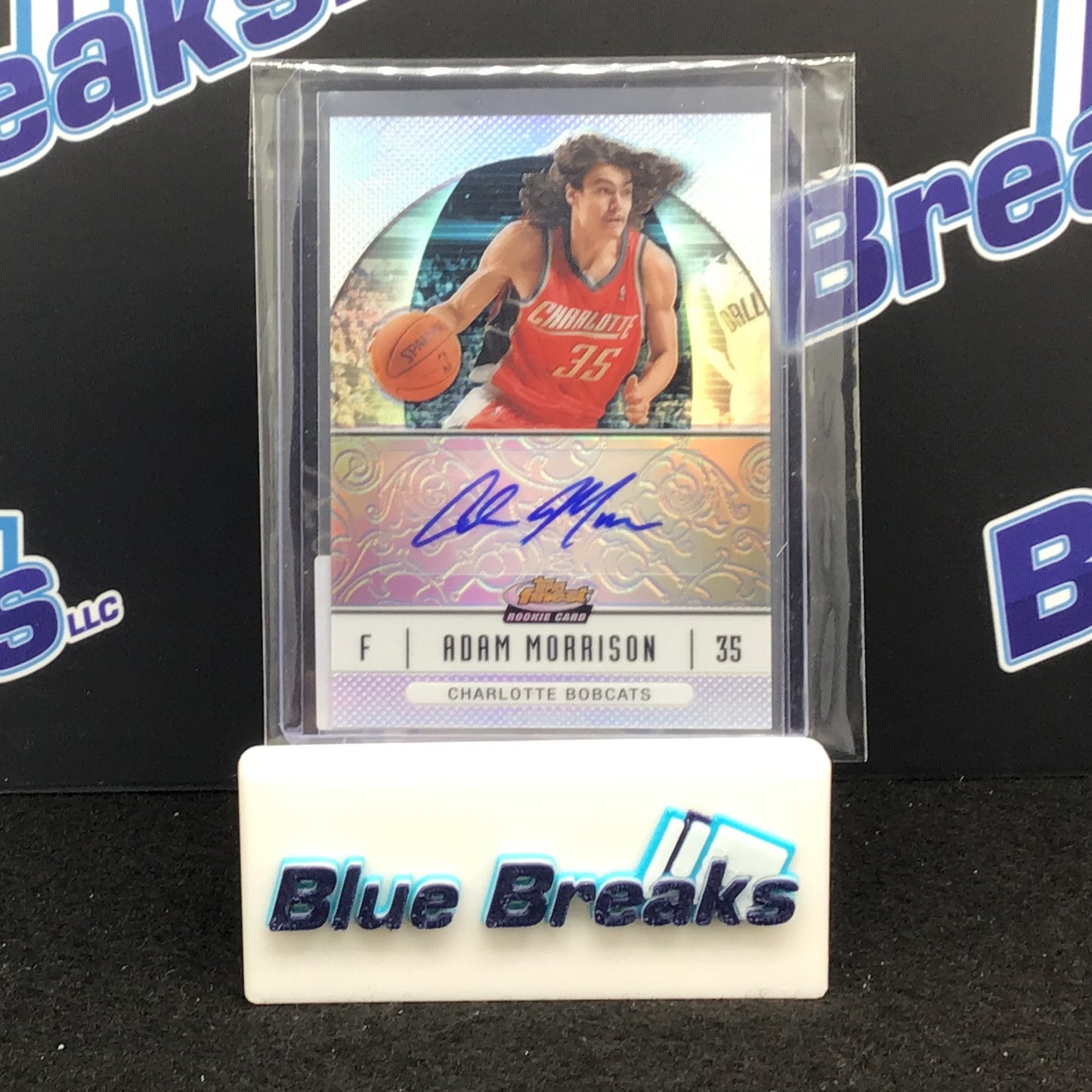 2007 Topps Finest Refractor Adam Morrison auto #100 Hornets