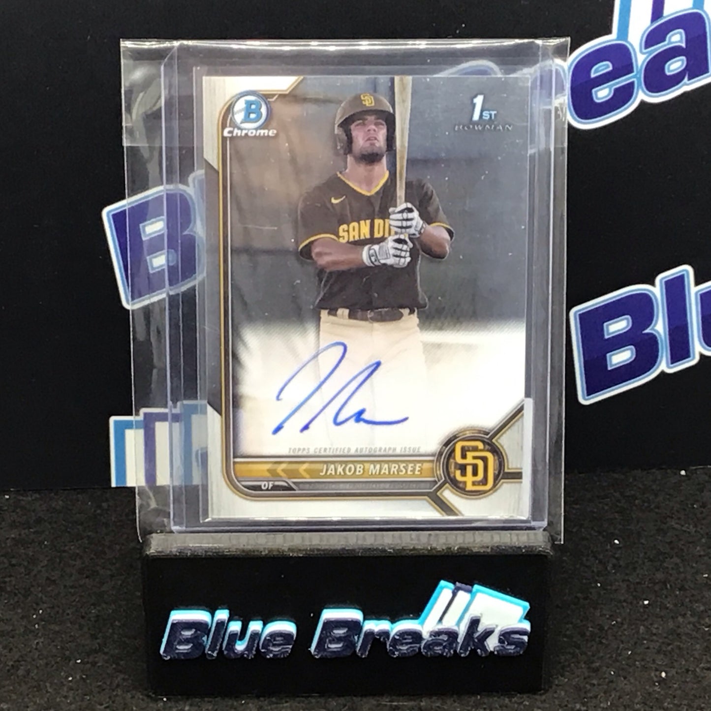 2022 Bowman Chrome 1st Bowman Jakob Marsee auto #CDA-JME Padres