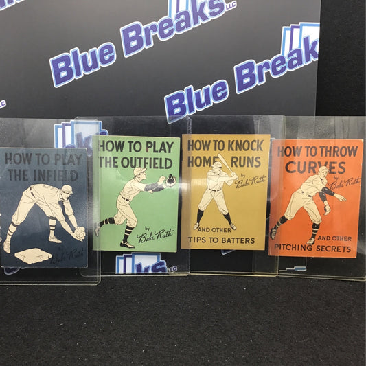 1934 Set of 4 Babe Ruth Quaker Oats "How to"