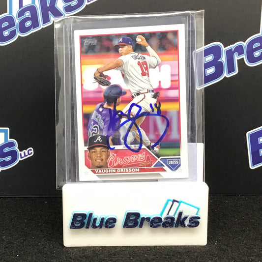 2023 Topps Series 1 Vaughn Grissom in person auto #275 Braves