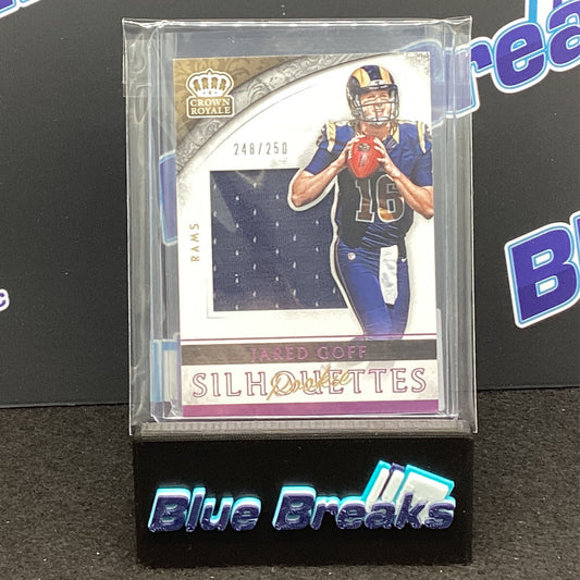 2016 Panini Preferred Crown Royale Jared Goff relic 248/250 #6 Rams