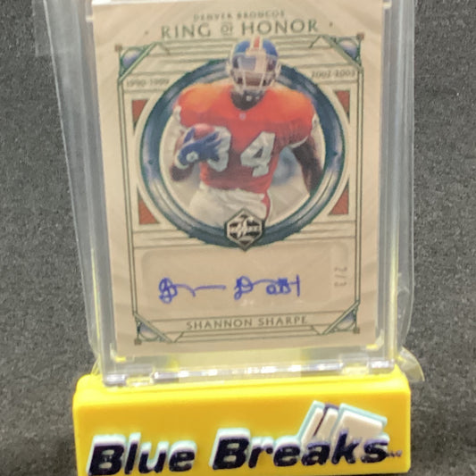 2021 Panini Limited Ring of Honor - Shannon Sharpe auto 2/3 #ROH-SS Broncos