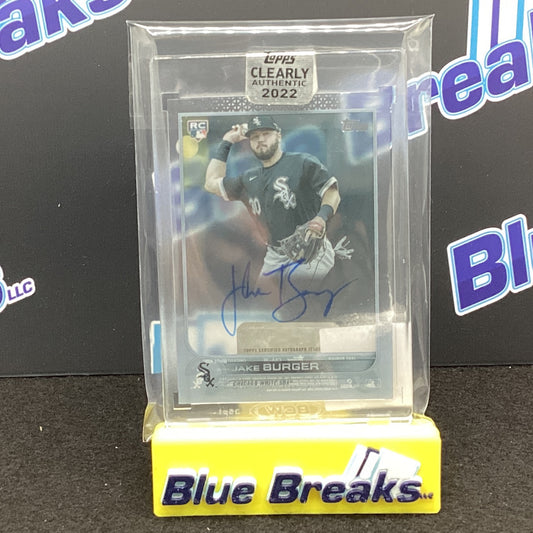 2022 Topps Clearly Authentic Jake Burger auto