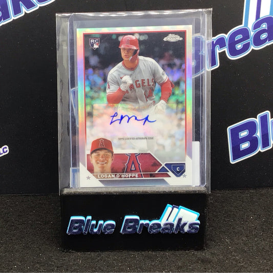 2023 Topps Chrome refractor Logan O'Hoppe auto 159/499 RC #AC-LOH Angels
