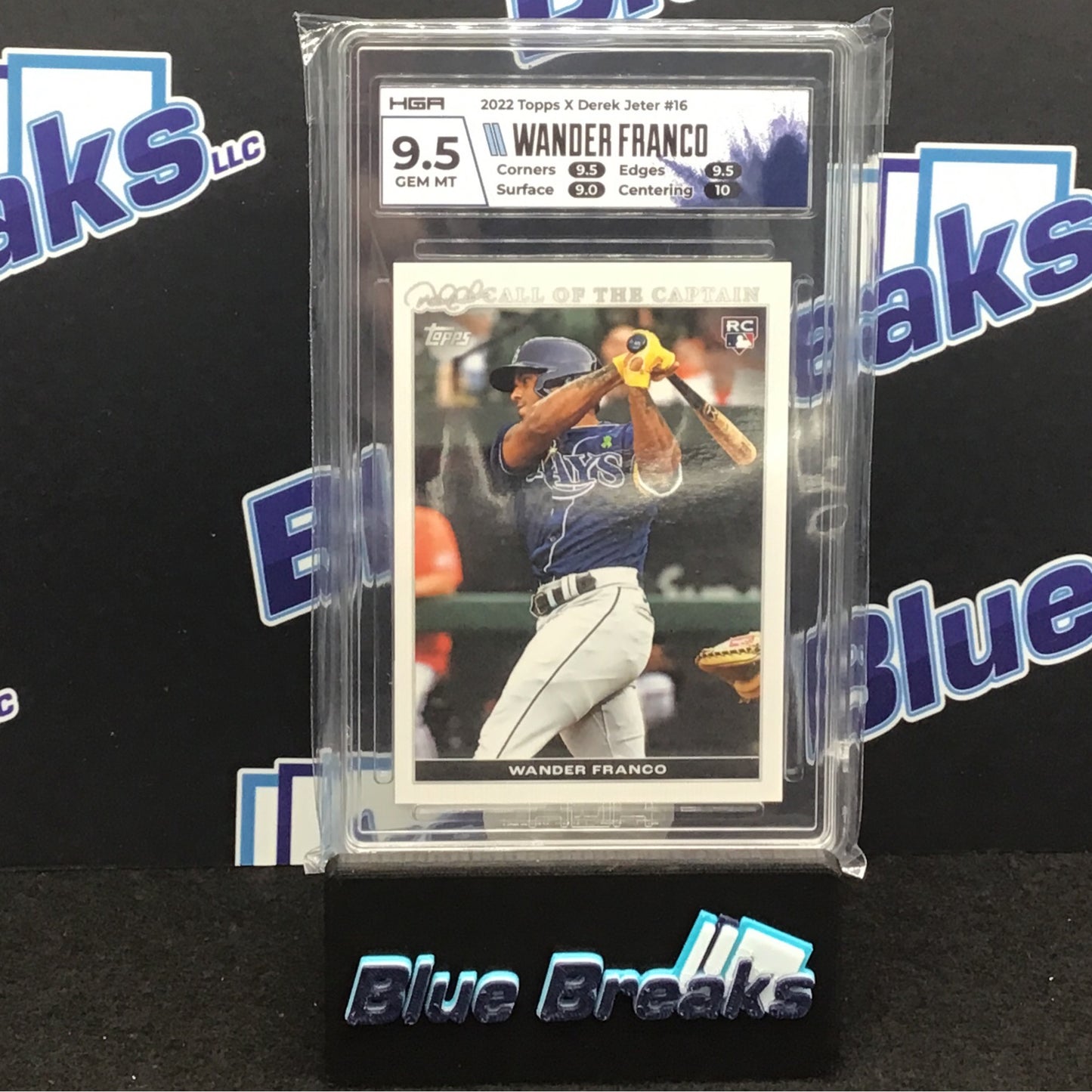 2022 Topps X Derek Jeter - Call of the Captain - Wander Franco - #16 - Tampa Bay Rays - HGA 9.5