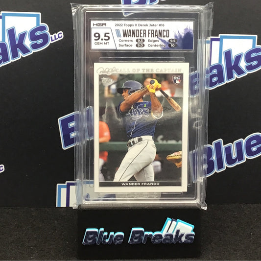 2022 Topps X Derek Jeter - Call of the Captain - Wander Franco - #16 - Tampa Bay Rays - HGA 9.5
