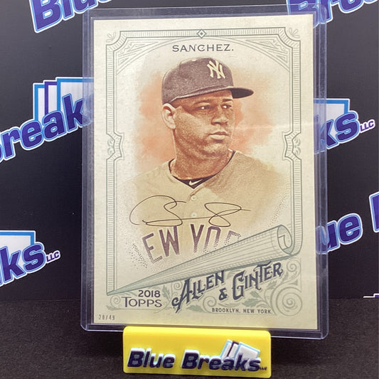 2018 Allen & Ginter Box Topper Gary Sanchez 20/49