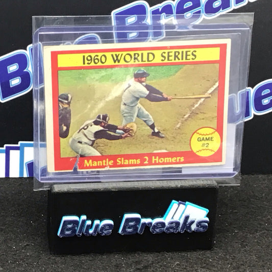 1961 Topps 1960 World Series Mantle Slams 2 Homers #307 Yankees