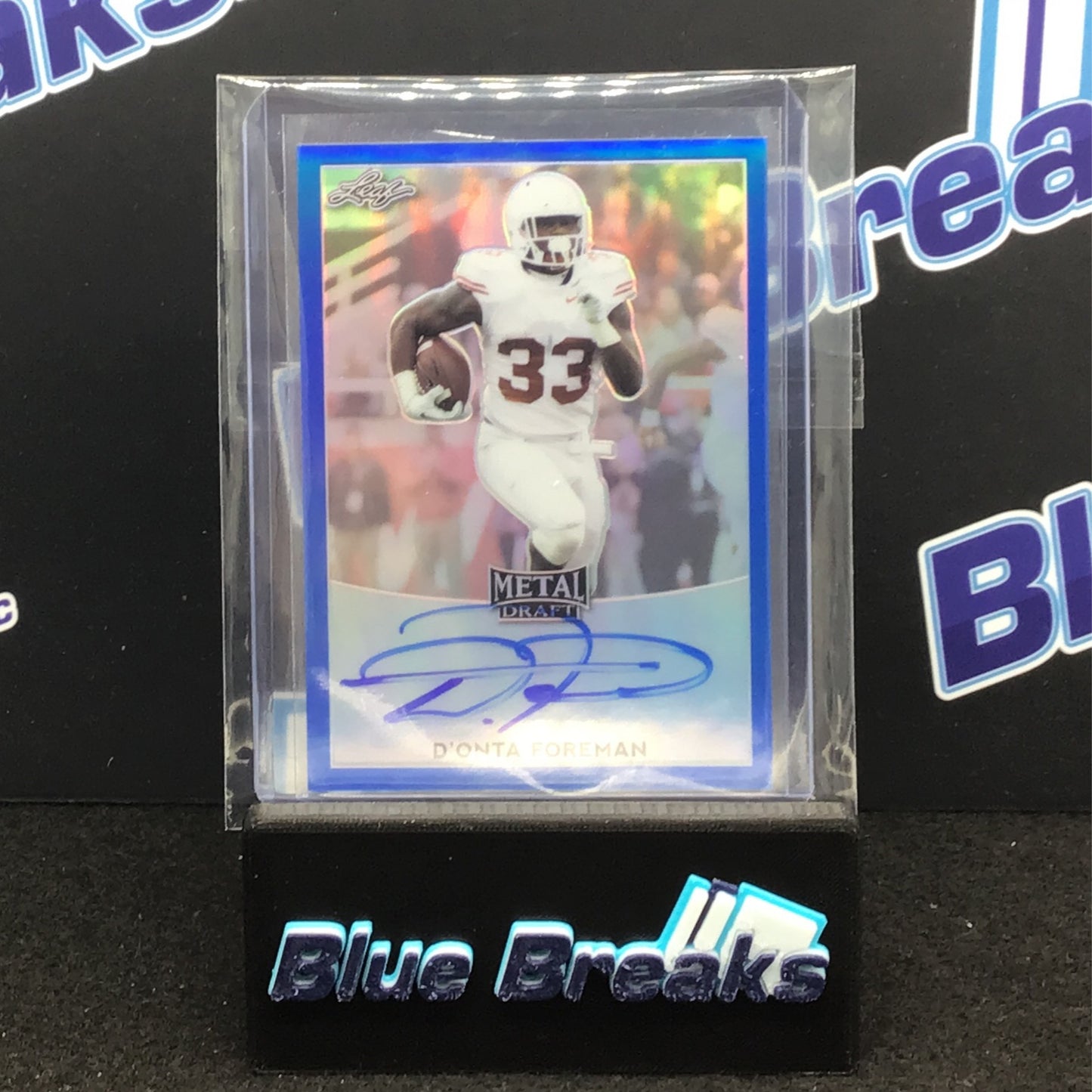 2017 Leaf Metal Draft - D'Onta Foreman - 38/50 - Blue