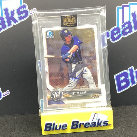 2021 Topps Archives Signature Keston Hiura 17/29 #BDC-49 Brewers