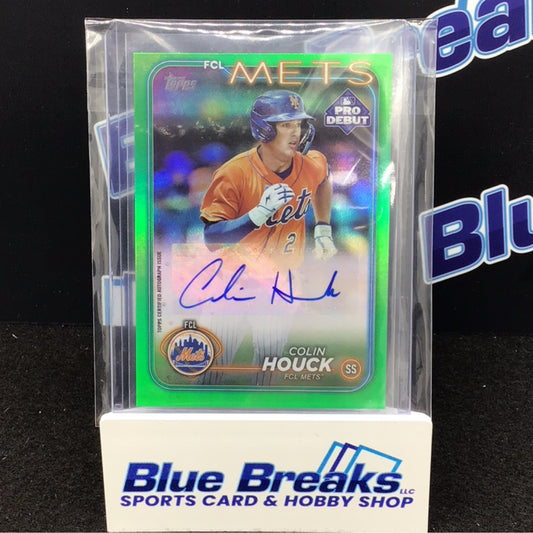 2024 Topps Pro Debut green Colin Houck auto 25/99 #PD-180 FCL Mets/New York Mets