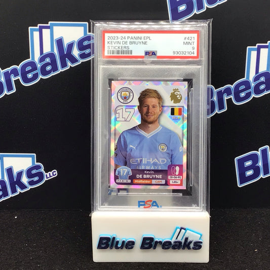 2023-24 Panini EPL Stickers Kevin De Bruyne #421 PSA 9 Manchester City