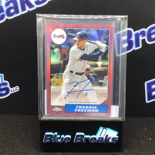 2022 Topps Chrome 1987 Topps Freddie Freeman auto 1/5 #87BA-FF Braves
