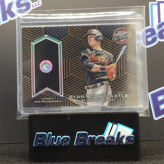 2023 Topps Chrome - Ryan Mountcastle - Authentics Relic Card - 39/50 - Gold - Baltimore Orioles - #TCA-RMO