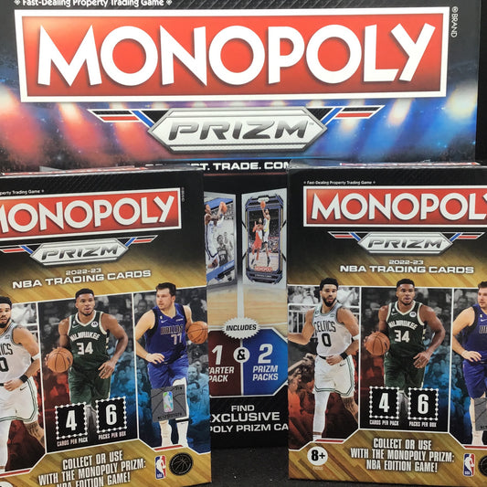 2022-23 NBA Monopoly Prizm Board Game & 2 Boosters