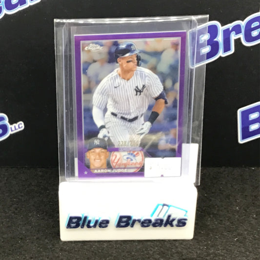 2023 Topps Chrome Purple Aaron Judge 228/250 #62 Yankees