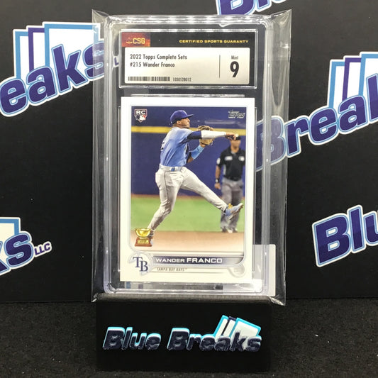 2022 Topps Complete Set Wander Franco #215 CSG 9 Rays
