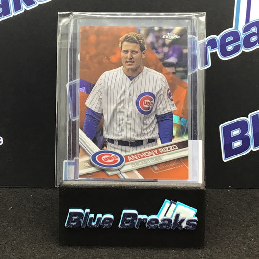 2017 Topps Chrome Orange Refractor Anthony Rizzo 18/25 #173 Cubs