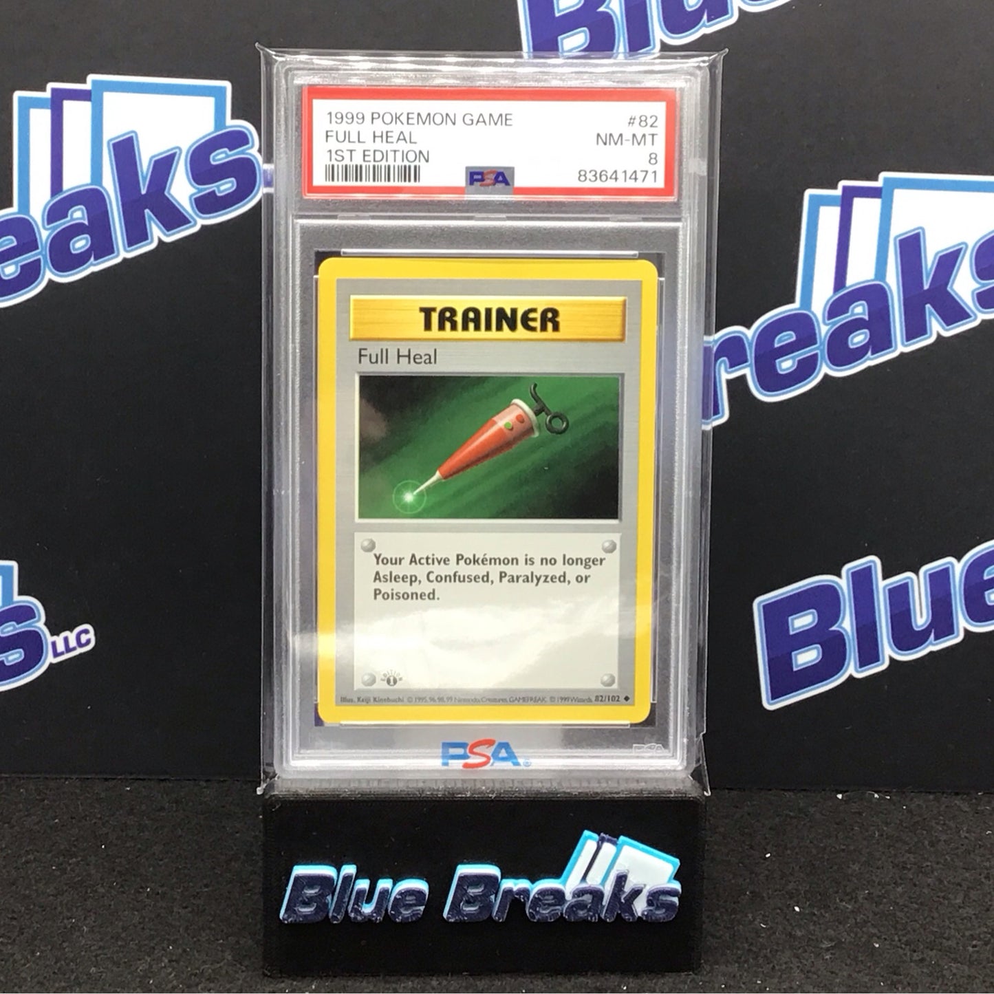 1999 Pokémon Game 1st Edition Full Heal #82 PSA 8