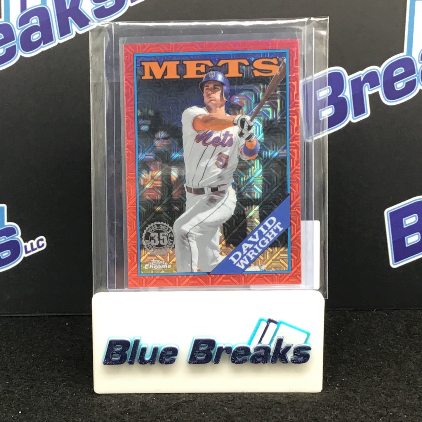 2023 Topps Chrome Red Mojo David Wright 4/5 #2T88C-70 Mets