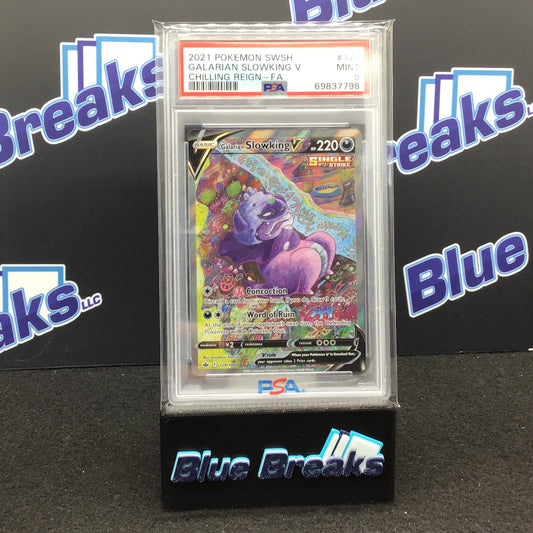 2021 Pokémon Swoosh - Galarian Slowking V - Chilling Reign - Full Art - PSA 9
