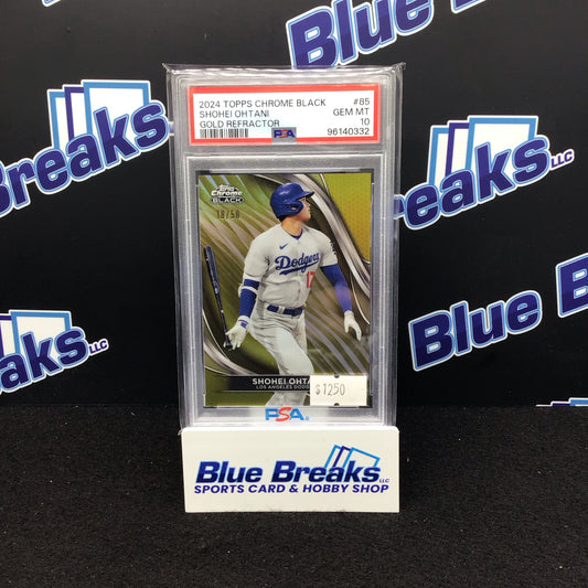 2024 Topps Chrome Black gold refractor Shohei Ohtani 18/50 #85 PSA 10 Dodgers