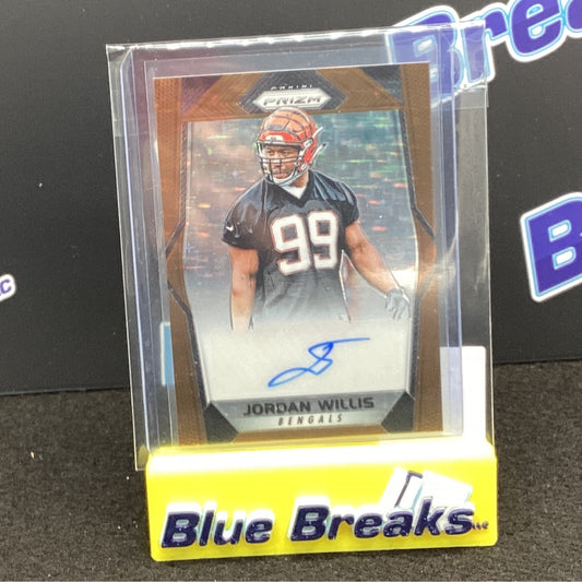 2017 Panini Prizm Bronze Stars Jordan Willis auto RA-JW Bengals