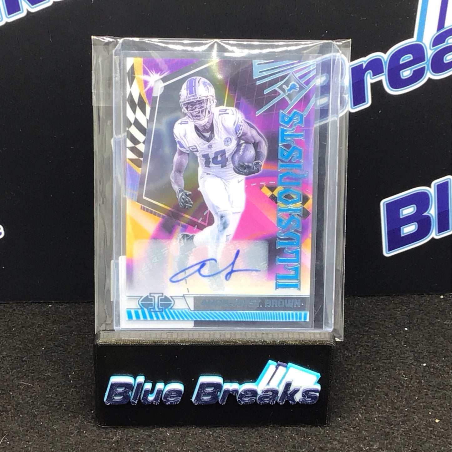 2023 Panini Illusions Illustionists Amon-Ra St. Brown auto 15/35 #1 Lions