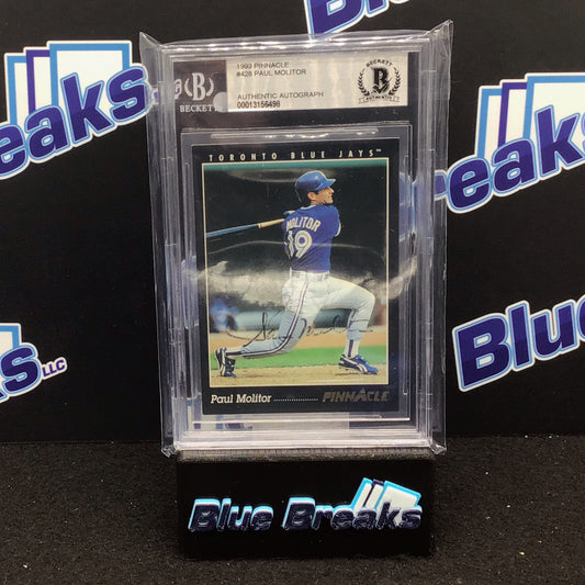 1993 Pinnacle Paul Molitor auto BGS authentication