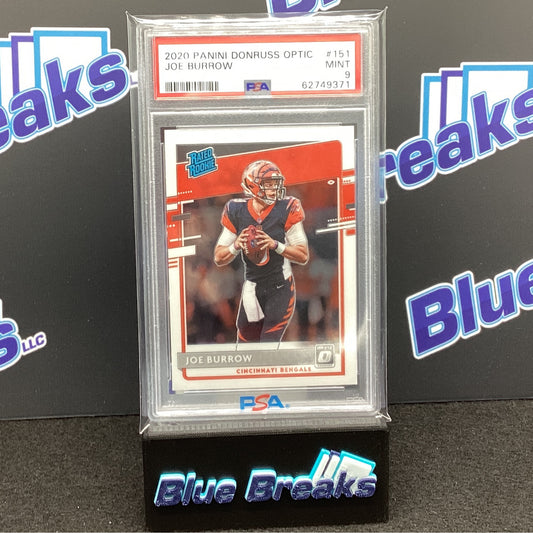 2020 Panini Donruss Optic Joe Burrow PSA 9 RC #151 Bengals