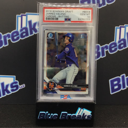 2018 - Bowman Draft - Jarred Kelenic - Chrome - Batting - New York Mets - PSA 10