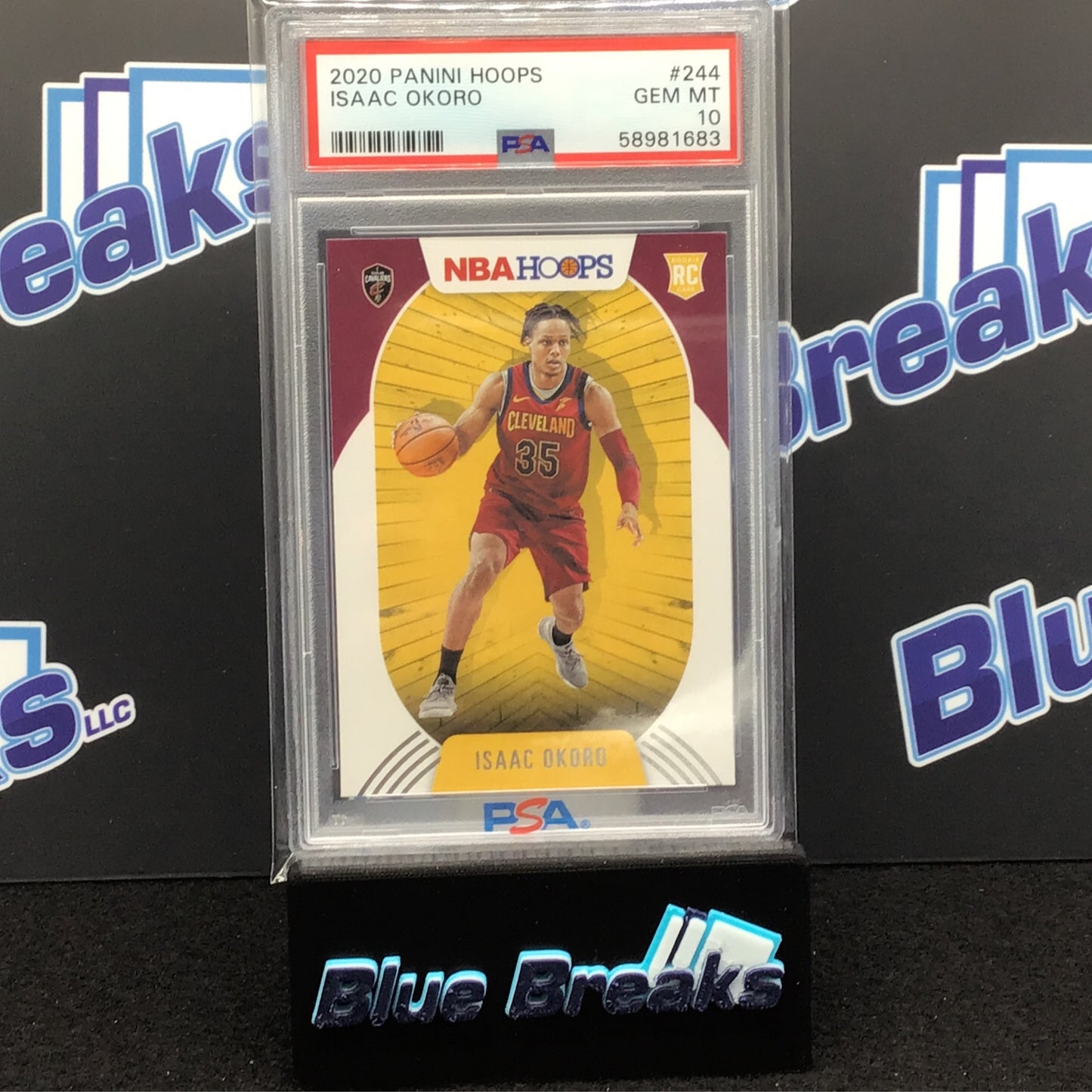 2020 Panini Hoops - Isaac Okoro - #244 - Cleveland Cavaliers - PSA Gem Mt 10