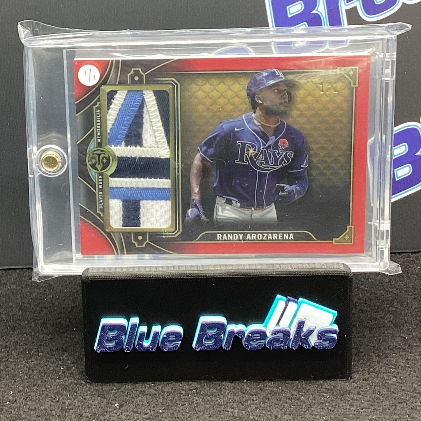 2022 Topps Triple Threads Randy Arozarena jumbo relic 1/1 #SJR3-RA2 Rays