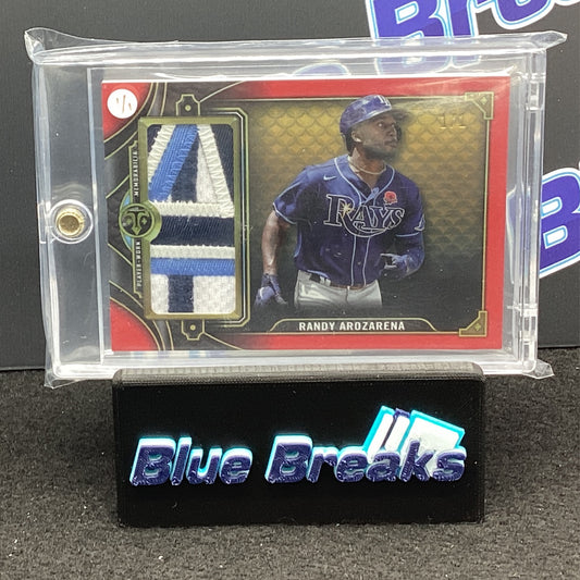 2022 Topps Triple Threads Randy Arozarena jumbo relic 1/1 #SJR3-RA2 Rays