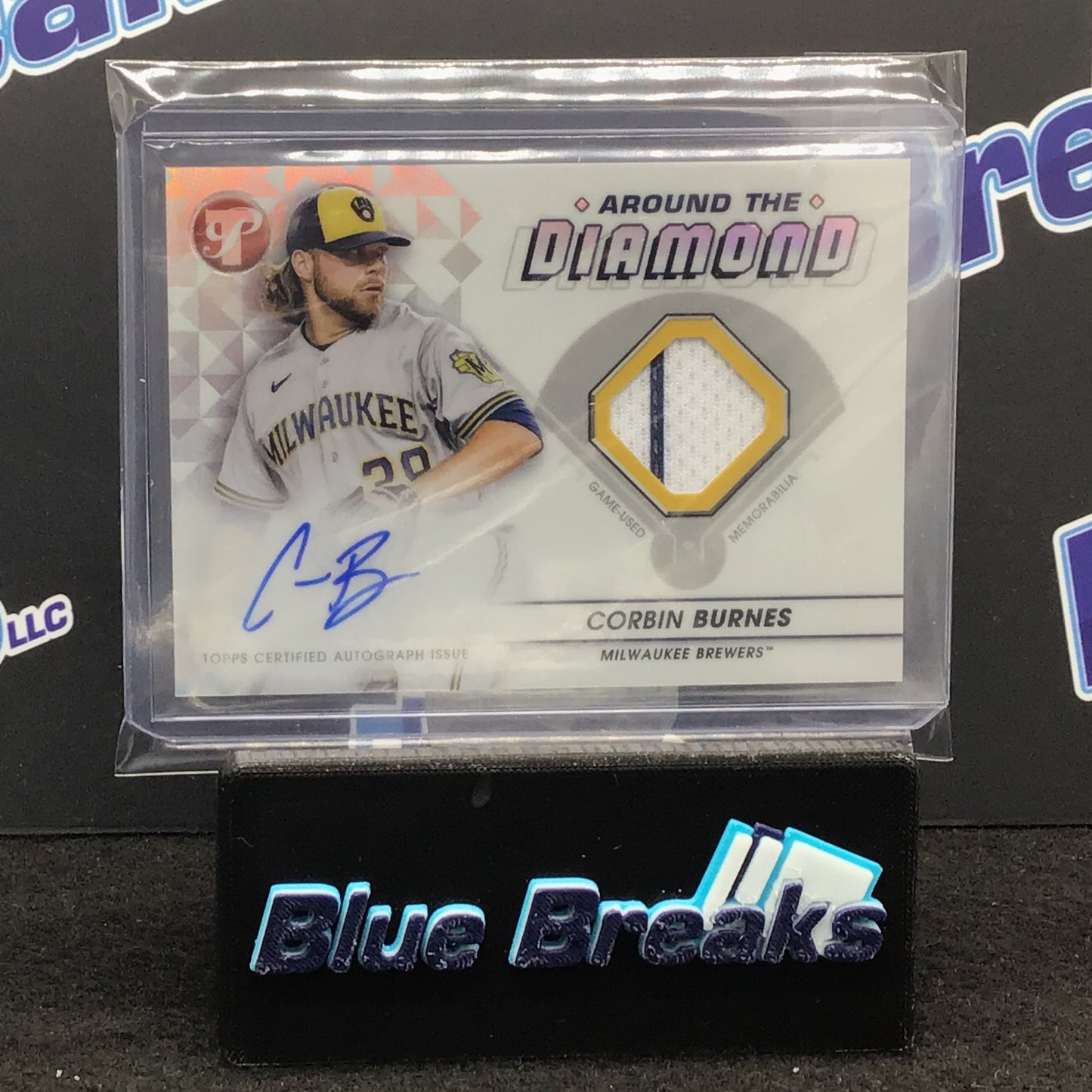 2023 Topps - Pristine - Corbin Burnes - Around the Diamond Autograph Relic Card - Milwaukee Brewers