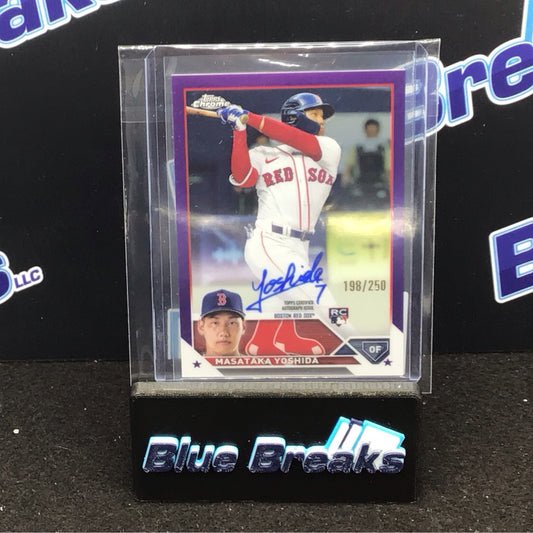 2023 Bowman Chrome purple Masataka Yoshida auto 198/250 #RA-MY Red Sox