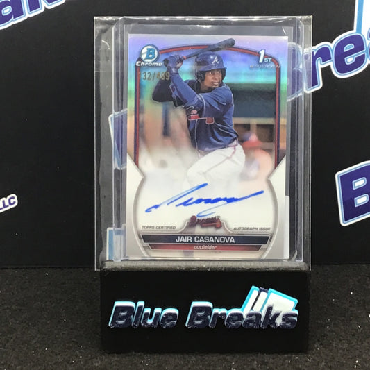 2023 Bowman Chrome Jair Casanova auto 132/499 #CPA- JCA Braves