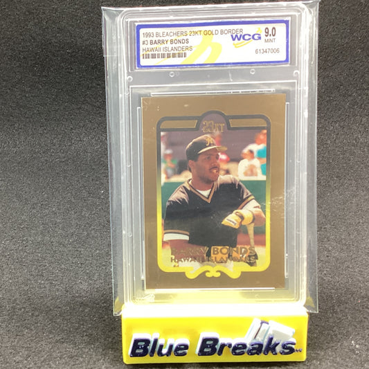 1993 Bleachers 23kt Gold Border # Barry Bonds Hawaii Islanders WCG 9.0