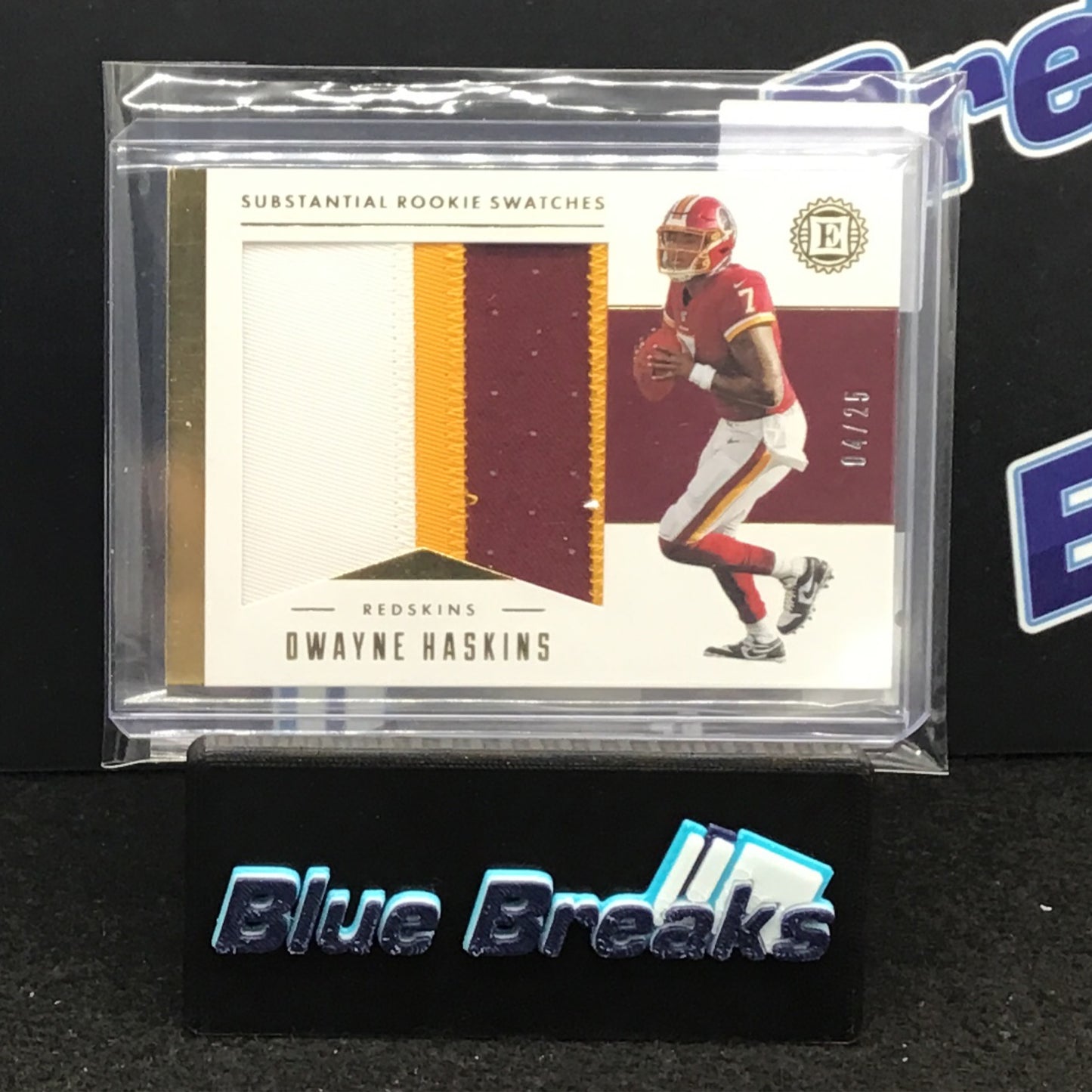 2019 Panini Encased Dwayne Haskins Substantial Rookie Swatches 04/25 #SRS16 Commanders