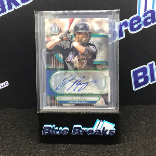 2024 Topps Tribute Green Jose Reyes Auto 25/99 #TA-JRE Mets