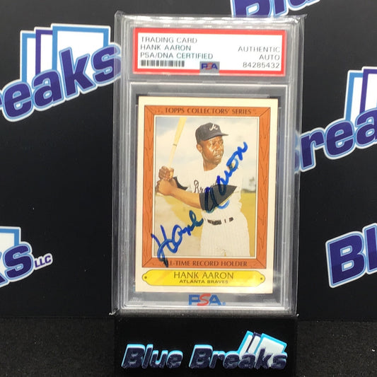 Trading Card Hank Aaron Auto PSA Authentic Braves