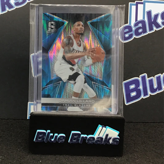 2016-17 Panini Spectra Neon Blue Prizm Damian Lillard 39/60 #21 Trail Blazers