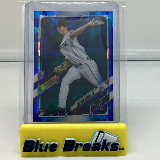 2021 Topps Chrome Blue Trevor Rogers #563 Marlins