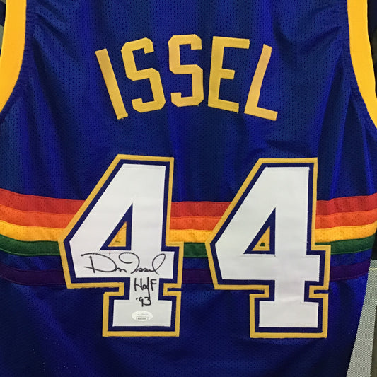 Dan Issel blue Nuggets autographed jersey JSA COA WA852994