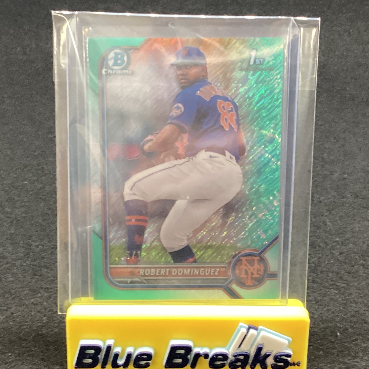 2022 Bowman Chrome 1st Aqua Shimmer Refractor Robert Dominguez 006/125 BCP-51